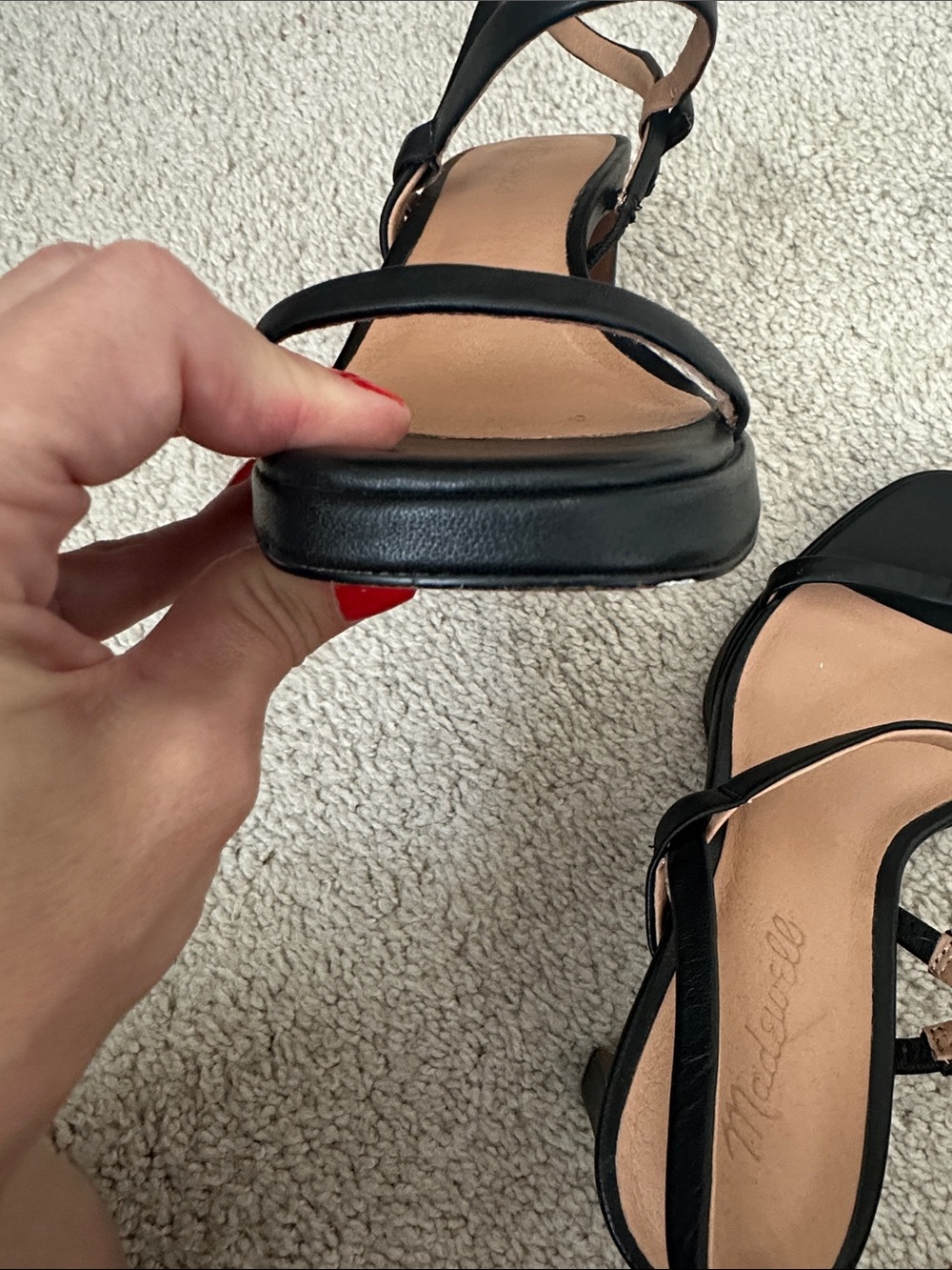 Madewell Black and Nude Strappy Sandals - Picture 4 of 5